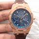 Replica Audemars Piguet Royal Oak Rose Gold Brown Leather Watch for men (10)_th.jpg